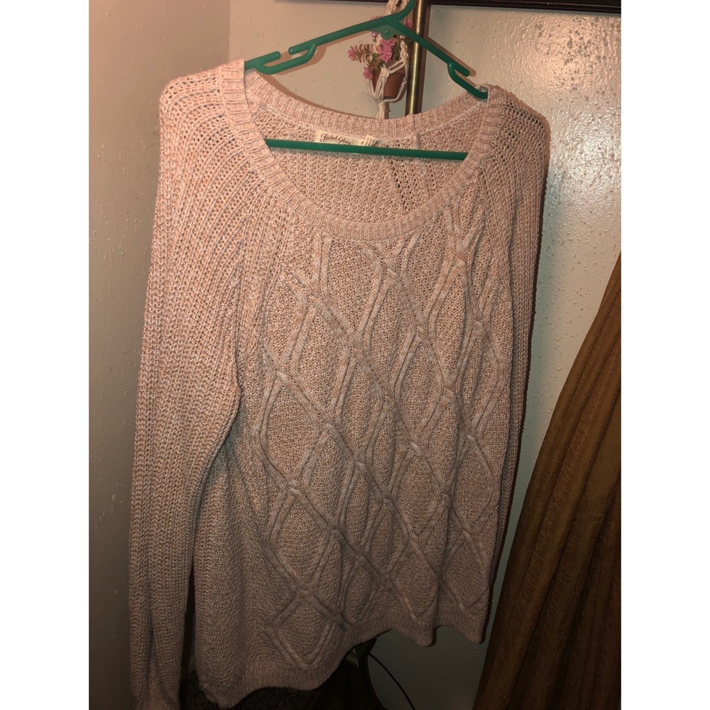 Plus size tan sweater